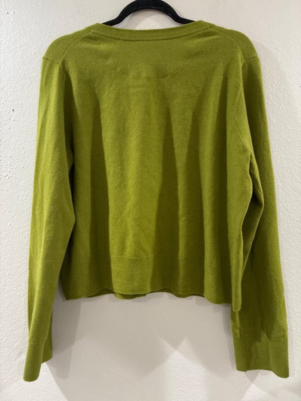 Vince Wool & Cashmere-Blend Tipped Half-Moon Womens Cardigan size XL - Picture 2 of 7